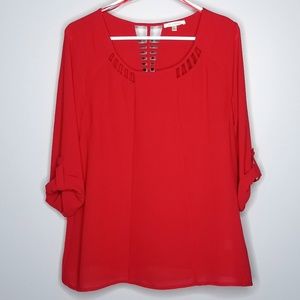 XL Red Blouse